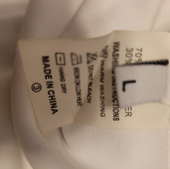 Cute white strapless top, large, worn once - Picture 4 of 4